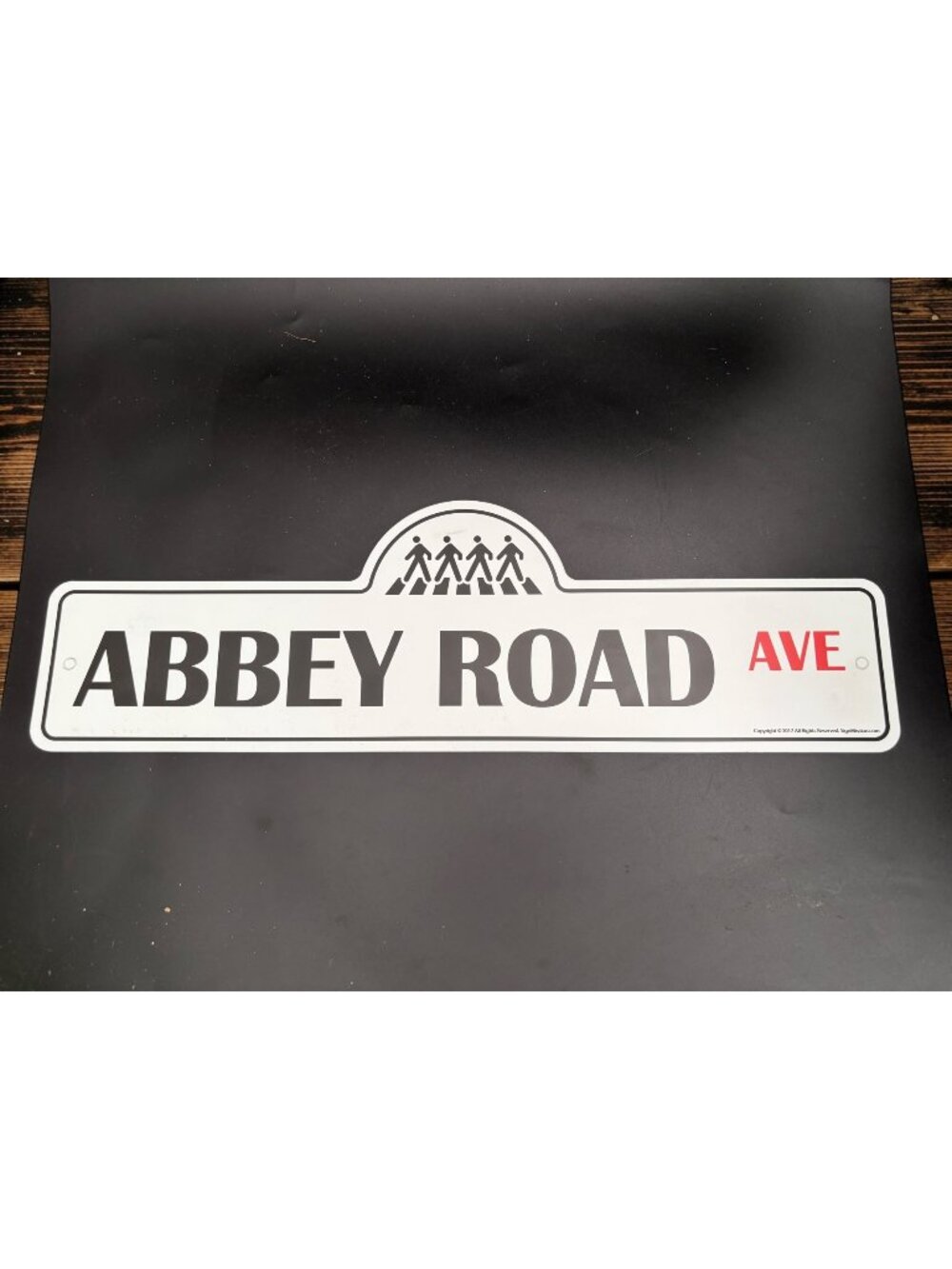 Abbey Road Ave Street Sign Replica Metal Wall Decor 2017 Beatles Themed 6" x 18"
